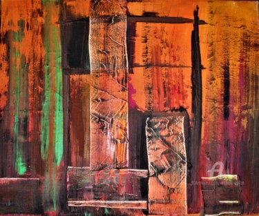 Malerei mit dem Titel "PARFUMS D'ORIENT /…" von Michele Guillot, Original-Kunstwerk, Acryl Auf Keilrahmen aus Holz montiert