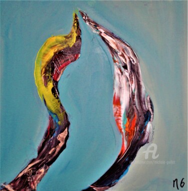 Malerei mit dem Titel "LES ONIRIQUES  - FL…" von Michele Guillot, Original-Kunstwerk, Acryl