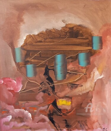 Pintura titulada "ENTRE TERRE ET CIEL…" por Michele Guillot, Obra de arte original, Acrílico Montado en Bastidor de camilla…