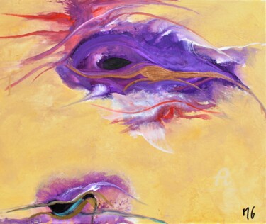 Картина под названием "DRAGONS" - Michele Guillot, Подлинное произведение искусства, Акрил Установлен на Деревянная рама для…