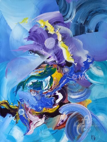 Картина под названием "ELEVATION" - Michele Guillot, Подлинное произведение искусства, Акрил Установлен на Деревянная рама д…