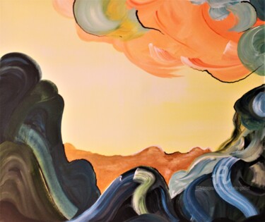 Pintura titulada "LA VALLÉE DES ANGES…" por Michele Guillot, Obra de arte original, Acrílico Montado en Bastidor de camilla…