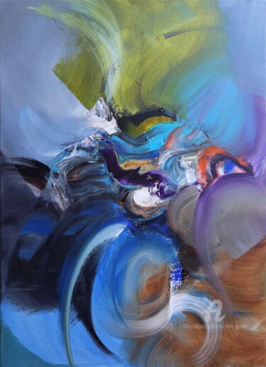 Картина под названием "PANACHE" - Michele Guillot, Подлинное произведение искусства, Акрил Установлен на Деревянная рама для…
