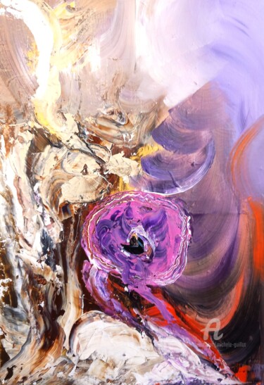 Pintura titulada "FLEUR D'ESPÉRANCE /…" por Michele Guillot, Obra de arte original, Acrílico Montado en Bastidor de camilla…