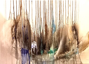 Картина под названием "INCERTITUDE / UNCER…" - Michele Guillot, Подлинное произведение искусства, Акрил Установлен на Деревя…