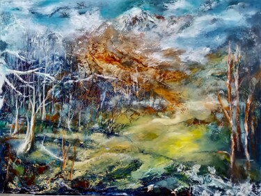 Peinture intitulée "Hivernale" par Michèle Labbre Cayla, Œuvre d'art originale, Acrylique