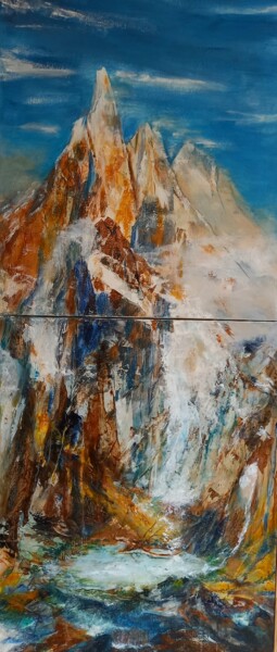 Pittura intitolato "Cerro Torre" da Michèle Labbre Cayla, Opera d'arte originale, Acrilico