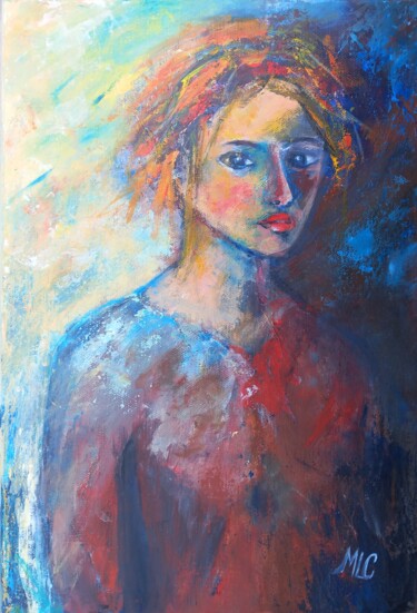 Peinture intitulée "Une légère inquiétu…" par Michèle Labbre Cayla, Œuvre d'art originale, Acrylique