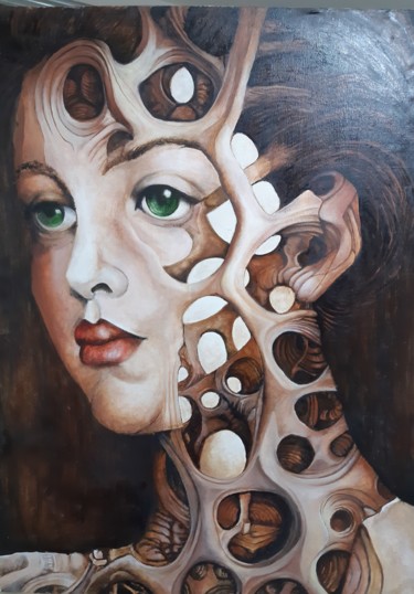 Painting titled "Annullarsi" by Michele Loguercio, Original Artwork, Oil