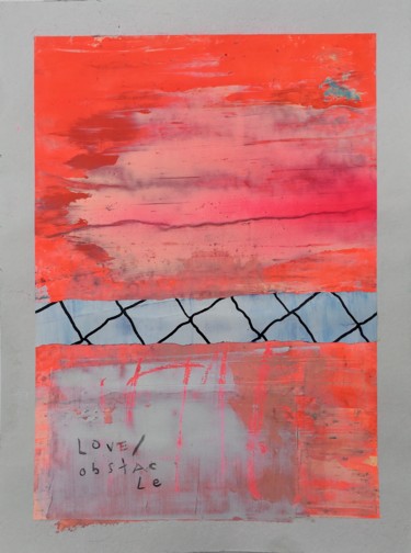Peinture intitulée "Love / Obstacle" par Michele Lysek (WP11), Œuvre d'art originale, Acrylique