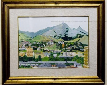 Painting titled "Panorama di Baida (…" by Michele Montalto, Original Artwork, Oil