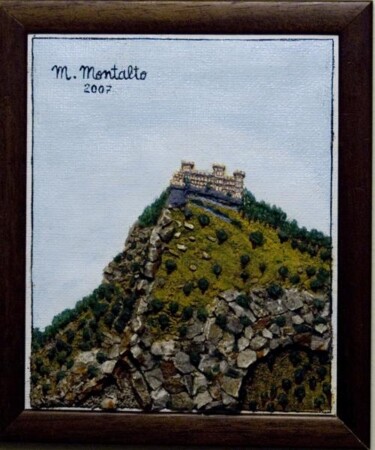 Painting titled "Castello Utveggio e…" by Michele Montalto, Original Artwork, Other