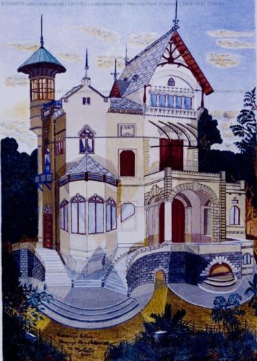 Pittura intitolato "Villino dei Florio…" da Michele Montalto, Opera d'arte originale, Olio