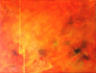 Painting titled "Traces  n°2" by Michèle Radix, Original Artwork, Acrylic