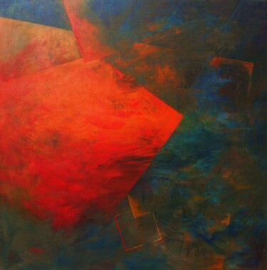 Peinture intitulée "Joyau en profondeur…" par Michèle Radix, Œuvre d'art originale, Huile