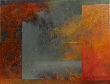 Painting titled "Séquence 2" by Michèle Radix, Original Artwork, Oil
