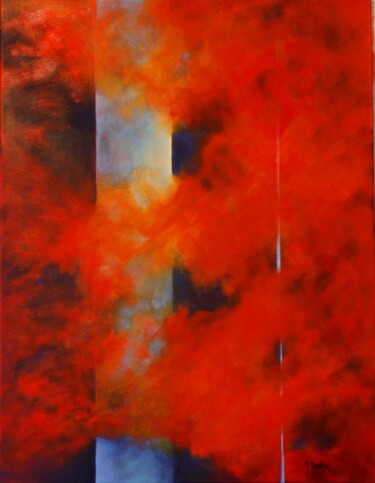 Malerei mit dem Titel "Souffle-brûlant." von Michèle Radix, Original-Kunstwerk, Acryl