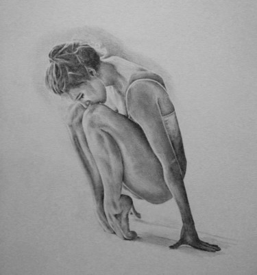 Drawing titled "Sans titre" by Michèle Rais, Original Artwork, Graphite