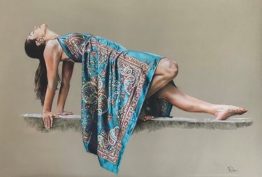 Painting titled "Danse IX" by Michèle Rais, Original Artwork, Pastel