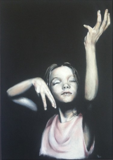 Peinture intitulée "Danse 4" par Michèle Rais, Œuvre d'art originale, Pastel