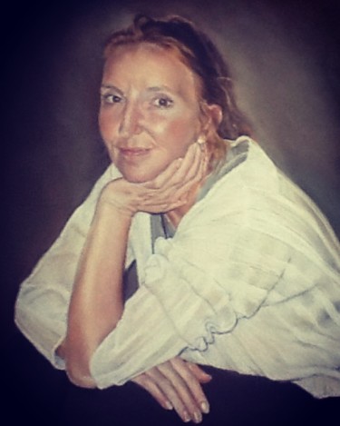 Peinture intitulée "Portrait pastel" par Michèle Rais, Œuvre d'art originale, Pastel