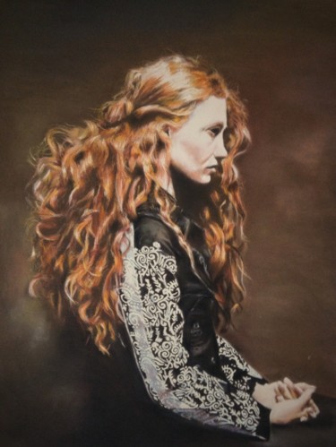 「Irlande insoumise」というタイトルの絵画 Michèle Raisによって, オリジナルのアートワーク, パステル