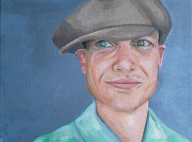 Schilderij getiteld "Bobby with Cap" door Michele Rene, Origineel Kunstwerk, Acryl