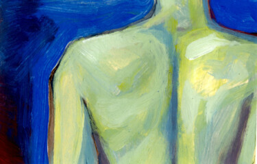Peinture intitulée "Back in Blue" par Michele Rene, Œuvre d'art originale, Acrylique