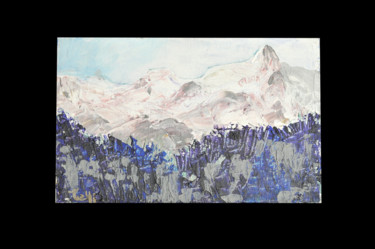 Peinture intitulée "Mont blanc" par Michele Telli, Œuvre d'art originale, Acrylique