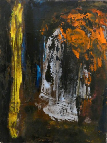 Peinture intitulée "abstraction 5" par Michèle Van Goethem Villain (MiVaGo), Œuvre d'art originale, Huile