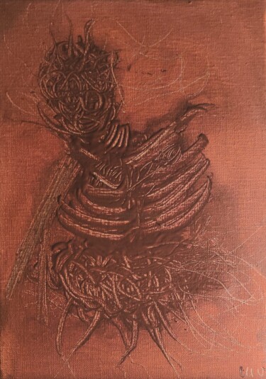 Peinture intitulée "Memento mori 190222" par Michèle Vaucelle, Œuvre d'art originale, Huile