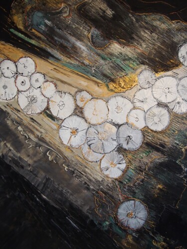 Malerei mit dem Titel "Et le vent les empo…" von Michèle Ville, Original-Kunstwerk, Öl Auf Keilrahmen aus Holz montiert