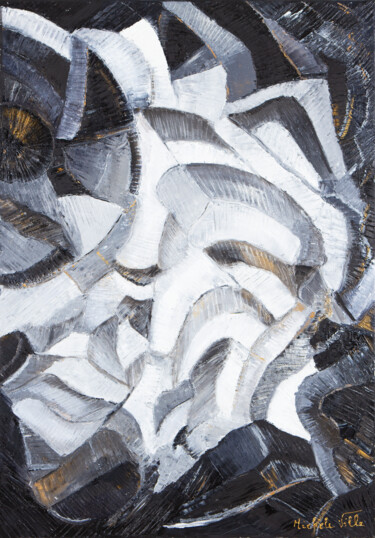 Картина под названием "Escapade" - Michèle Ville, Подлинное произведение искусства, Масло Установлен на Деревянная рама для…