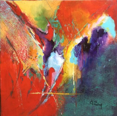 Painting titled "Icare" by Michèle Padoy, Original Artwork, Acrylic