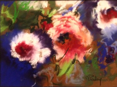 "Roses Poudrées" başlıklı Tablo Michèle Padoy tarafından, Orijinal sanat, Pastel Karton üzerine monte edilmiş
