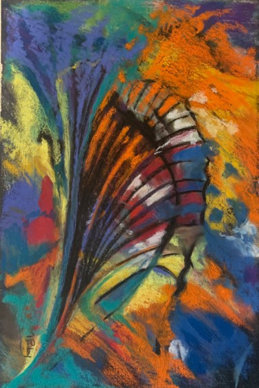 Painting titled "l’aile d’Icare" by Michèle Padoy, Original Artwork, Pastel Mounted on Cardboard