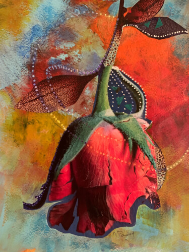 Peinture intitulée "La rose Brisée" par Michèle Padoy, Œuvre d'art originale, Acrylique