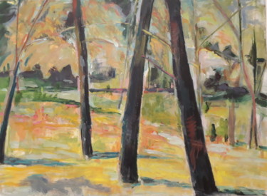 Painting titled "Arbres N° 2" by Michèle Dutruel-Dandelot, Original Artwork