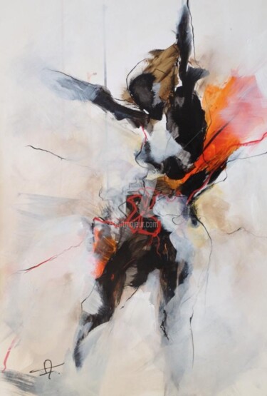 Peinture intitulée "Uhuru" par Michèle Debrez, Œuvre d'art originale