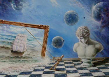 Pittura intitolato "senza-titolo2.jpg" da Michele Fiore, Opera d'arte originale, Olio