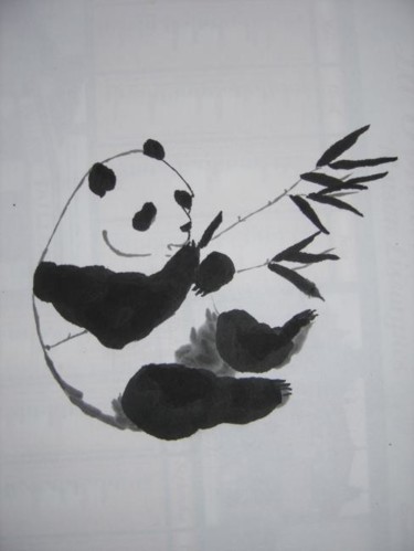 Peinture intitulée "PANDA" par Michèle Giovagnoni, Œuvre d'art originale