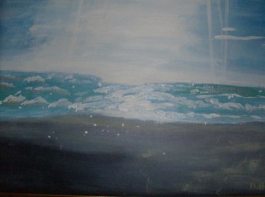 Peinture intitulée "paysage marin" par Michèle Giovagnoni, Œuvre d'art originale