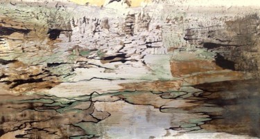 Painting titled "Lac souterrain" by M., Original Artwork