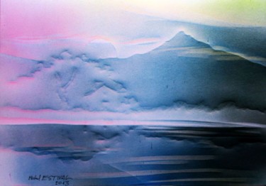 Peinture intitulée "206 Paysage" par Michel Estival, Œuvre d'art originale, Acrylique