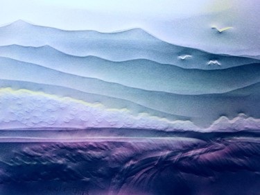 Peinture intitulée "257 Montagne" par Michel Estival, Œuvre d'art originale, Encre