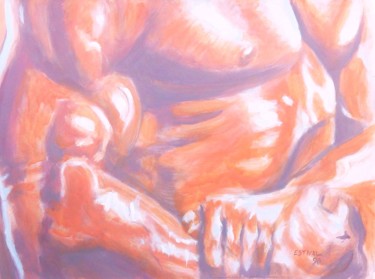 Peinture intitulée "Buste d'homme" par Michel Estival, Œuvre d'art originale, Acrylique