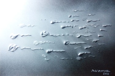 Peinture intitulée "Course à la vie" par Michel Estival, Œuvre d'art originale, Bombe aérosol