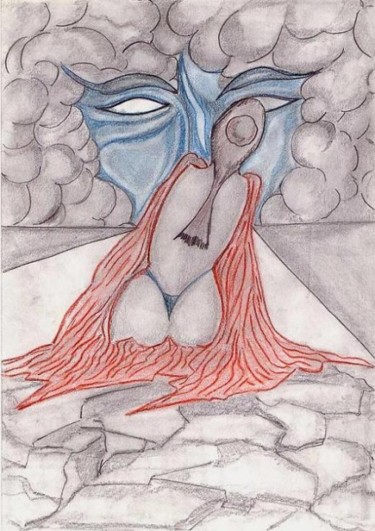 Painting titled "FEMMINILITA'" by Michele Tortorelli, Original Artwork, Pencil