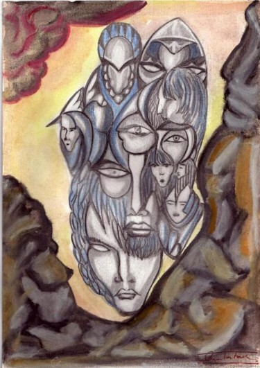 Картина под названием "MIRAGGIO" - Michele Tortorelli, Подлинное произведение искусства, Пастель