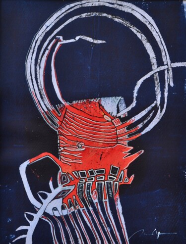 Incisioni, stampe intitolato "silhouette" da Volsy, Opera d'arte originale, Inchiostro